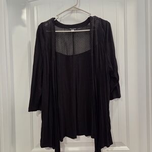 Cable & Gauge Black Striped Top